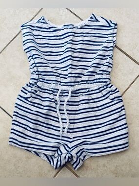 Janie and Jack Striped Tie-waist Romper